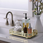 Classic Decorative Vanity Perfume Dresser Jewelry Organizer Makeup Mirror Tray  