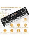 Digital Piano Keyboard 61 Key - Portable Electronic Instrument With Mic