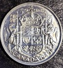1945 Canada 50 Cents - 80  Silver Coin - Canadian Half Dollar  0 50 - George Vi