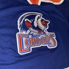 Ccm Bakersfield Condors Youth Hockey Blue orange Stitched Jersey Size L xl