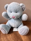 Nwt Vtg Baby Russ Blue Teddy Bear Plush   Squeaker   Waffle Feet   4  Mini Nos