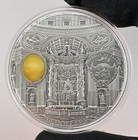 2013 Palau  10 St  Peters Basilica 2oz Mineral Art Series Silver Coin No Ogp coa