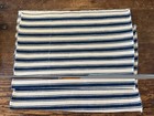 2 Pieces Old   Vintage Navy Blue Heavy Fabric Mattress Ticking  2