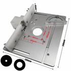 2 In 1 Aluminum Router Table Insert Plate For Wood Router Trimming Machine Flip