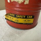 Vintage Justrite Safety Can 1 Gallon Red Bright