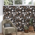 Brown Floral Peel And Stick Wallpaper Leaf 17 5  X 393   