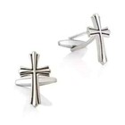 Cross Shirt Cufflinks Gift For Men s 14k White Gold Plated 925 Sterling Silver