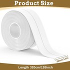 White Caulk Tape Waterproof Self Adhesive 2 Rolls Toilet Caulk Sealant Tape