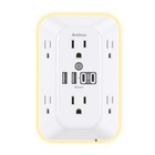 6 Outlet Surge Protector Power Strip With Night Light   4 Usb Chargers - Home Of