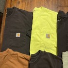 Lot Of 8 Carhartt Men s Xl Short Sleeve Pocket T Shirts  Colors Vary  c