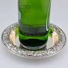 Rare Sterling Silver S  Kirk   Son Repousse No  409 Wine Bottle Coaster  no Mono