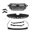 For 2017 2018 Hyundai Elantra Front Grille radiator Cover bumper Lid 4 Brackets