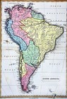 1839 Bell Map South America Brazil Argentina Patagonia Peru Chile Colombia Rio