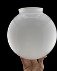 8  White Glass Globe Lamp Shade     4  Neck Opening Light Fixture Replace