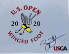 Bryson Dechambeau 2020 U s  Open Winged Foot Signed Golf Flag Pga Liv Major Mint