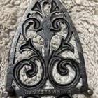 Antique Griswold No 3 Cast Iron Sad Flat Iron Trivet 1125 Cathedral Lace Erie Pa