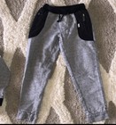 Karl Lagerfeld Black   Grey Sweats Joggers Set Size 6 Boys Unisex Warm Cozy Set