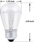 30 Pack S14 Outdoor String Light Bulbs Set Orange  120v 11w Clear Outdoor Patio