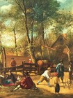 H Gerald Antique 19th Century Figurative Landscape Oil Painting Old Europe 1850s