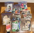 Huge Lot Of Sewing Itemssewing Case zippers fasteners  Button And More