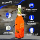 Nevlers 17 Oz Square Swing Top Glass Bottles  pack Of 12 