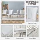 Set Of 2 4 Dining Chair Modern High Back Pu Leather Chair Kitchen Dining Chair