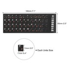 2pack Chinese Keyboard Stickers Black Background W Orange White Letter