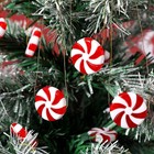 50pcs Christmas Candy Cane Christmas Tree Hanging Peppermint Ornaments