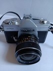 Vintage Fujica St701 35mm Camera W 1 2 8 35mm Lens Black   Silver Untested