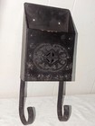Antique Cast Iron Wall Mount Cast Iron Mailbox W Ornate Front   Viewing Slots
