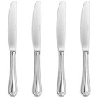 Pearl Edge 4-piece Premium Dinner Knives  Stainless Steel Table Knives Silver
