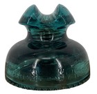 Rare Large Aqua Glass Insulator - High Voltage Triple Petticoat No 4 Hemingray