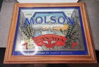 Vintage 1980s Molson Canadian Beer Mirror Bar Sign