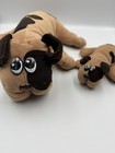 Vintage Pound Puppies 1985 Plush Dog 19  And 8   baby Tonka 80s Toy Tan Brown