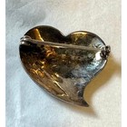 Vintage Sterling Silver   Marcasite Heart Shaped Pin