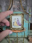 Dollhouse Miniature Embellished French Fashion Print Joele Ariel Artisan Vintage