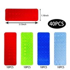 40pcs Reflective Stickers High Visibility Waterproof Safety Tape For Vehicles