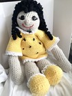 Vintage Hand Crocheted 24    Bed Doll