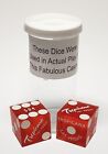 Genuine Tropicana Las Vegas Casino Craps Dice Pair Red Frosted Matching Serial s