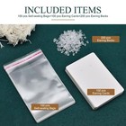 100 Pcs Earring Display Cards With 100 Jewelry Packaging For Earrings 