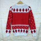 Tipsy Elves Ugly Christmas Sweater Mens S Red White Reindeer Menage A Trois Hump