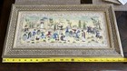 Vintage Hand-painted Persian Miniature Painting   Porcelain Inlay