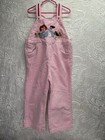 Vintage Raggedy Ann Soft Pink Corduroy Overalls Embroidered Toddler Kids 4t Y2k