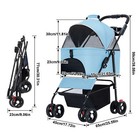 Foldable Shopping Cart Portable Folding Trolly 360 Degree Rolling Biological