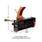 Titan Attachments 3 Point 5 Ft Snow Blower Fits Category 1 Hook Ups  Pto Driven