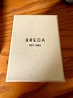 Breda Virgil Rectangle Green Dial Brown Croc Leather Band Watch - New In Box