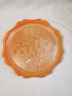 Vintage Jeanette Iridescent Iris   Herringbone Marigold Large Platter 12 