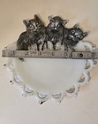 Westmoreland Three Kittens Cats Milk Glass Decorative Plate