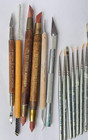 Lot   20   Vintage Ceramic Pottery Clay Sculpting Modeling Tools   Paint Brushes