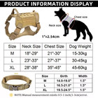 Tactical Dog Vest Working Dog Military Harness With Handle No-pull Large